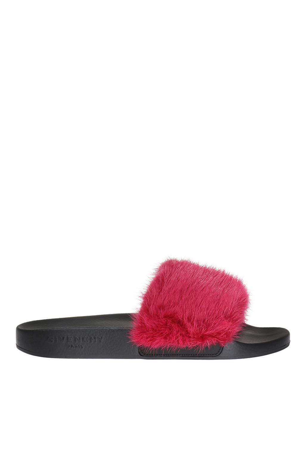 Givenchy pink deals fur slides